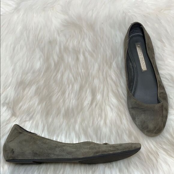 Audrey Brooke Shoes - Audrey Brooke Mojito Khaki Suede Flats Sz‎ 7